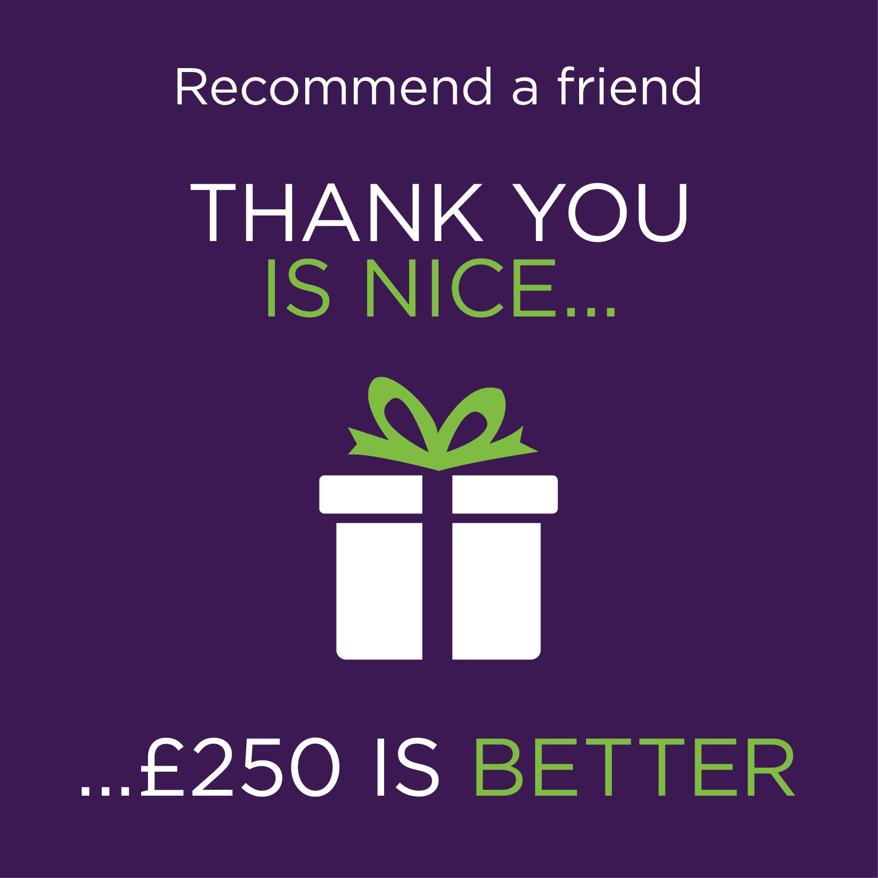 Recommend a Friend & Earn £250 Each!